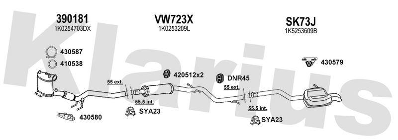 Klarius 390181 - Diesel Particulate Filter  - Fits Audi A3 1.9TDi