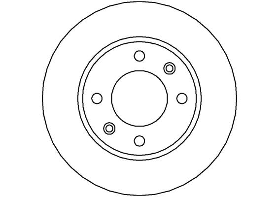Disctech Brake Disc - Fits Citroën, Peugeot - ABD2013 - Rear Axle