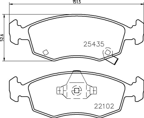 Mintex Brake Pad Set fits -Fiat MDB3726 (also fits other vehicles)