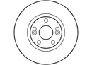 Disctech Brake Disc - Fits Peugeot, Renault - ABD2881 - Front Axle