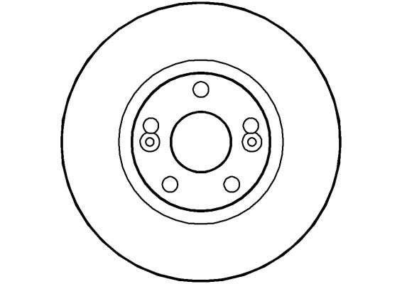 Disctech Brake Disc - Fits Peugeot, Renault - ABD2881 - Front Axle