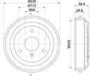 Mintex Brake Drum (Single) fits -Smart MBD336 (also fits other vehicles)