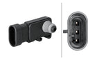 HELLA 6PP 009 400-111 Sensor, boost pressure - 3-pin connector - Bolted