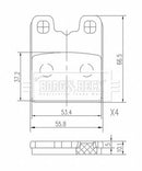 Borg & Beck Brake Pad Set Rear -BBP2671