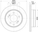 Mintex Brake Discs fits -Ssangyong V345:5 MDC2635 (also fits other vehicles)