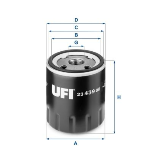 UFI Oil Filter - Ph9599 - 23.439.00