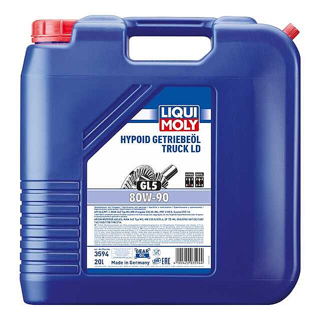 Liqui Moly Hypoid-Gear Oil Truck (GL5) LD 80W-90 20L - 3594