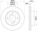 Mintex Brake Discs fits -Nissan Suzuki S259:5 MDC2167 (also fits other vehicles)