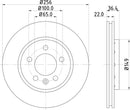 Mintex Brake Discs fits -Audi Seat Skoda VW V256:5 MDC1382 (also fits other vehicles)