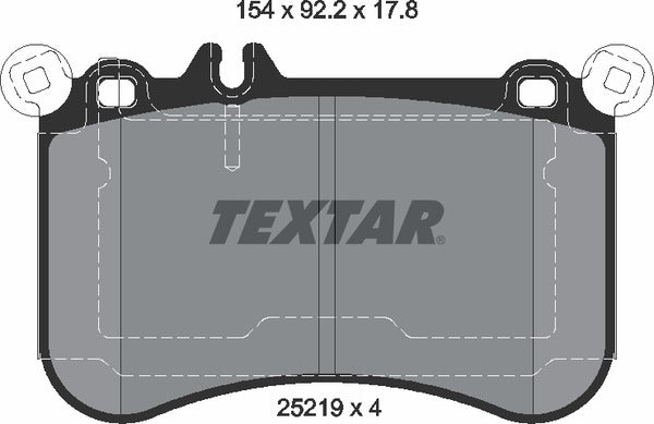 Textar Brake Pad Set - 2521902
