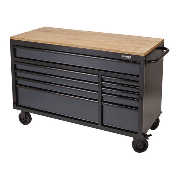 Draper 56" 10 Drawer Trolley Grey - 8227