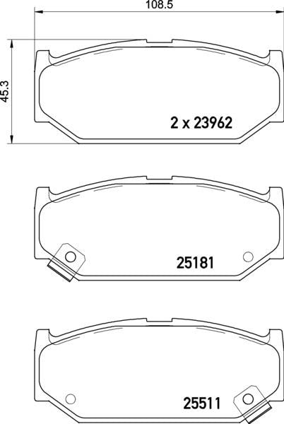 Mintex Brake Pad Set fits -Suzuki MDB3397 (also fits other vehicles)