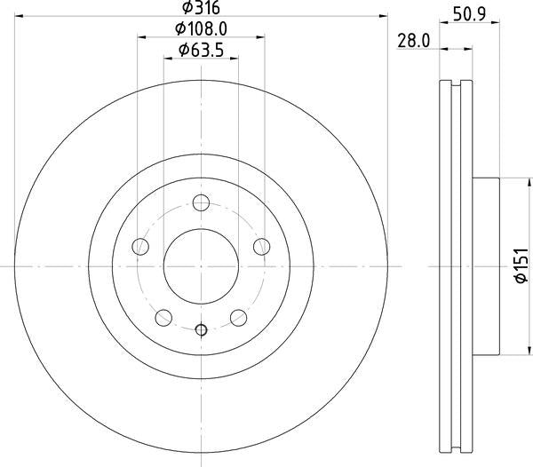 Mintex Brake Discs fits -Ford 288:5 MDC2914C (also fits other vehicles)