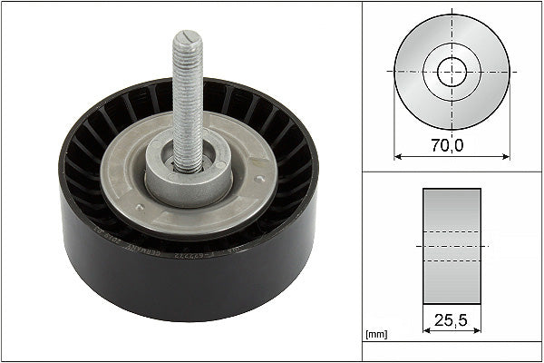 INA Deflection/Guide Pulley - V-Ribbed Belt - Part No - 532065210