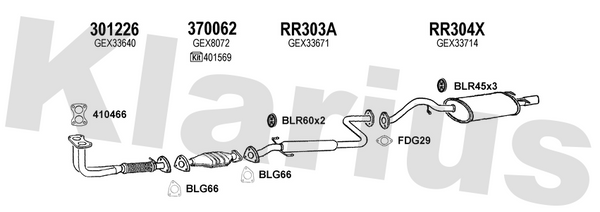 Klarius 301226 - Front Pipe For Cat  - Fits Rover 218 1.8i