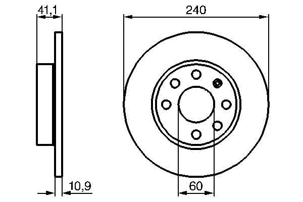 Bosch Brake Disc Pair Part No - 0986479189
