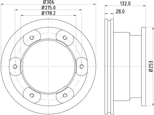 Mintex Brake Discs fits -Iveco V330:5 MDC1934 (also fits other vehicles)