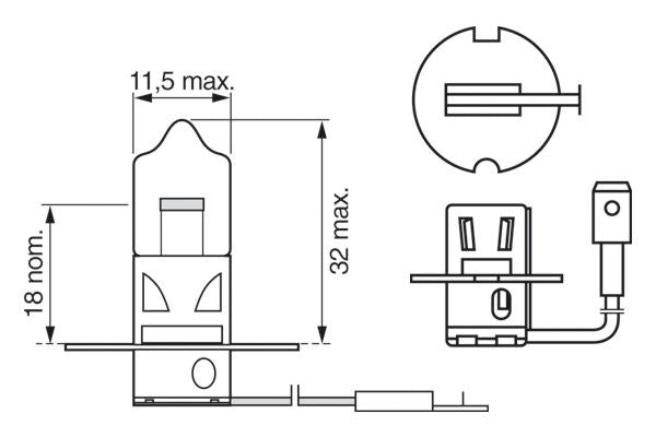 Bosch Pure/Lt Blb453 H3 12V 55W Pk22S Part No - 1987302031
