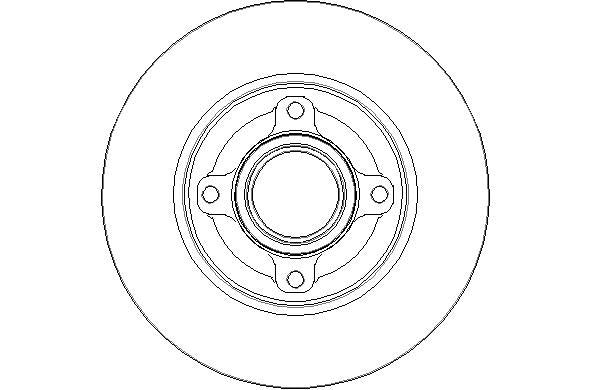 Disctech Brake Disc - Fits Citroën, Renault - ABD2133 - Rear Axle