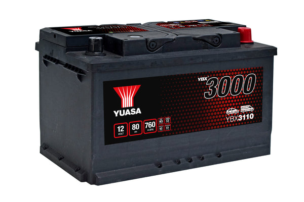 Yuasa YBX3110 - 3110 SMF Car Battery - 4 Year Warranty