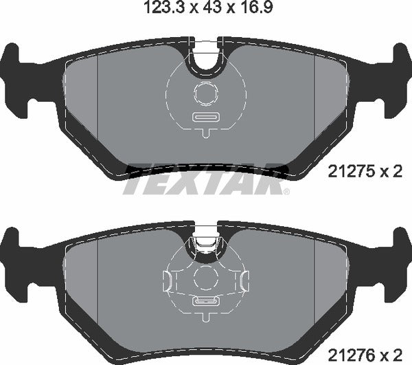 Textar Brake Pad Set - 2127501