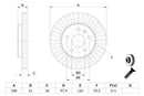 Bosch Brake Disc > Single Bd1388 Part No - 0986479543
