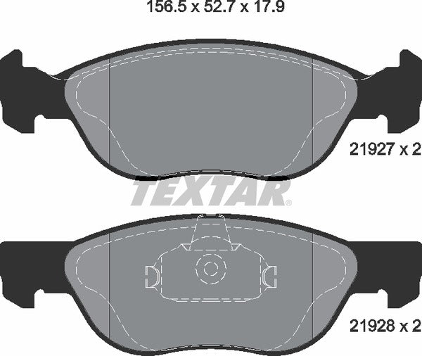 Textar Brake Pad Set - 2192703