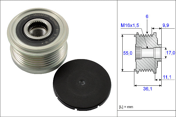 INA Alternator Freewheel Clutch - Part No - 535010310