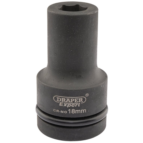 Expert HI-TORQ 6 Point Deep Impact Socket, 1" Sq Dr, 18mm