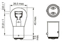 Bosch Eco P21/4W 12V Baz15D 566 Part No - 1987302813