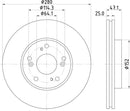 Mintex Brake Discs fits -Honda V290:5 MDC2482 (also fits other vehicles)