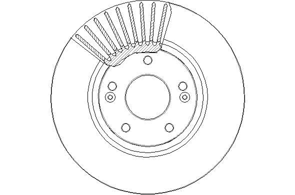 Disctech Brake Disc - Fits Hyundai, Mercedes-benz - ABD2308 - Front Axle