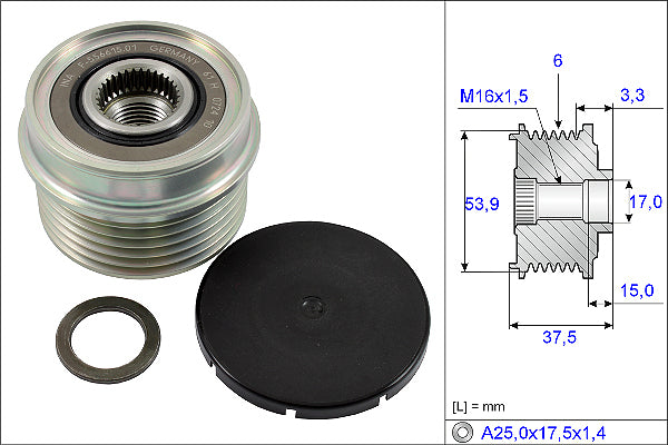 INA Alternator Freewheel Clutch - Part No - 535022310