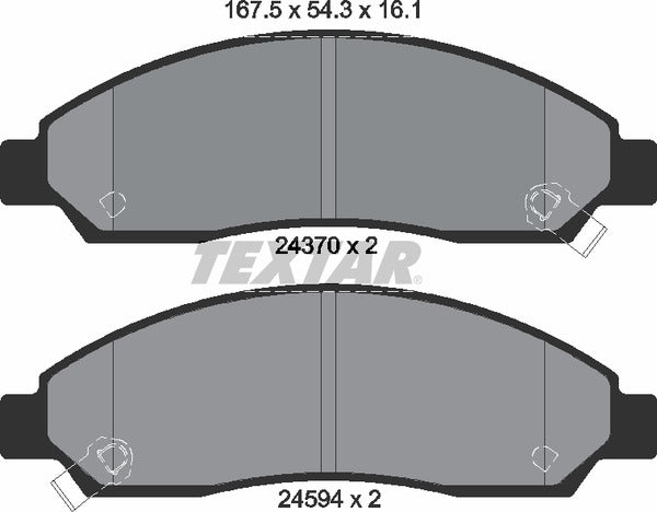 Textar Brake Pad Set - 2437001