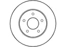 Disctech Brake Disc - Fits Dacia, Nissan - ABD2032 - Rear Axle