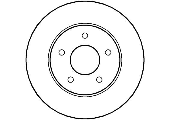 Disctech Brake Disc - Fits Dacia, Nissan - ABD2032 - Rear Axle