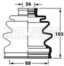 First Line Cv Joint Boot Kit Part No -FCB2388