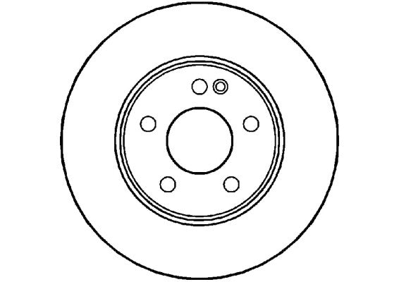 Disctech Brake Disc - Fits Alfa romeo, Mercedes-benz - ABD2962 - Front Axle