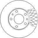 Disctech Brake Disc - Fits Citroën, Jaguar - ABD3252 - Front Axle