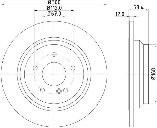 Mintex Brake Discs fits -MercedesBenz V305:5 MDC2153 (also fits other vehicles)