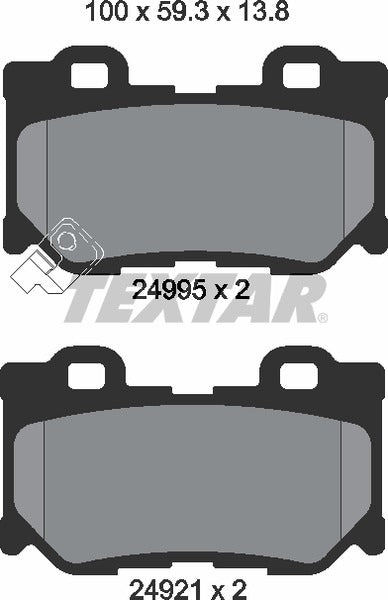 Textar Brake Pad Set - 2499501
