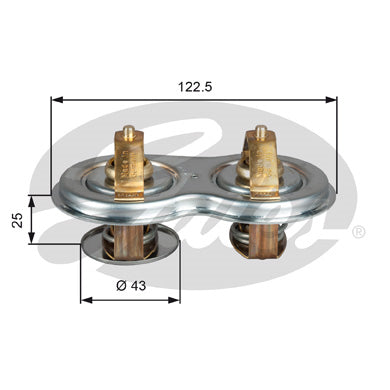 Gates Thermostat, coolant - TH52275G1