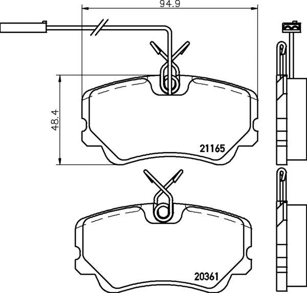 Mintex Brake Pad Set fits -Alfa Romeo MDB1706 (also fits other vehicles)