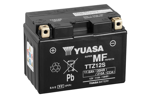 TTZ12S (CP) 12V Yuasa MF VRLA Motorcycle Battery