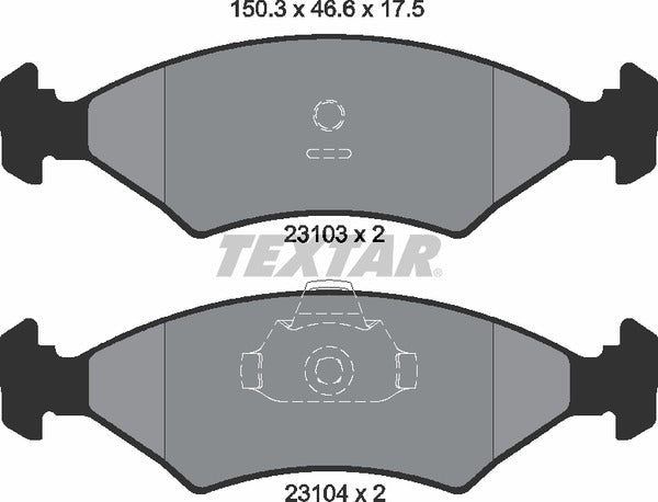 Textar Brake Pad Set - 2310301