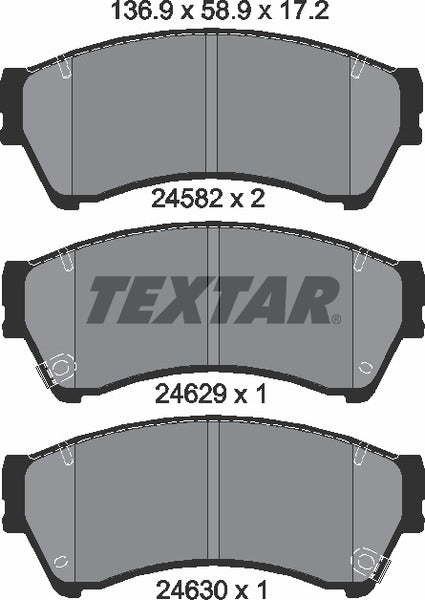 Textar Brake Pad Set - 2458206