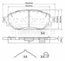 Borg & Beck Front Brake Pad Set -BBP2570