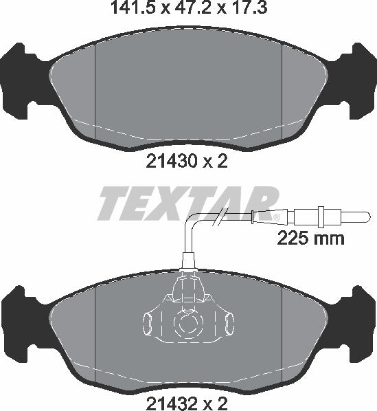 Textar Brake Pad Set - 2143001