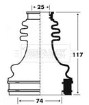 Borg & Beck Cv Joint Boot Kit Part No -BCB2916
