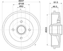 Mintex Brake Drum (Single) fits -Citroën Peugeot MBD056 (also fits other vehicles)